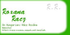 roxana racz business card