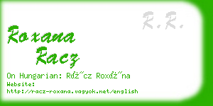 roxana racz business card